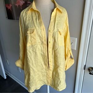 Vintage Sunlit Yellow Button Down Shirt
